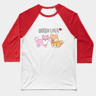 SHIBA LOVE - Valentines Day Baseball T-Shirt